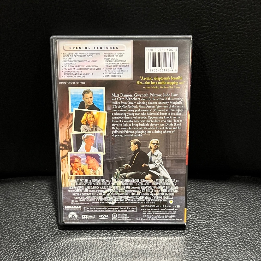 The Talented Mr. Ripley DVD ๐ - Picture 2 of 4